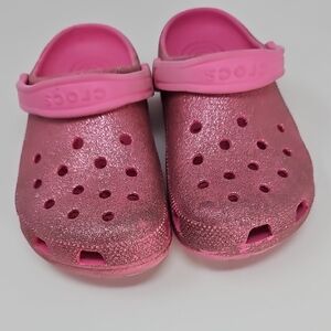 CROCS Kids Sparkly Pink Water Shoes